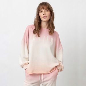 Rails | Reeves Sweatshirt in Pink Peach Dip Dye Size M